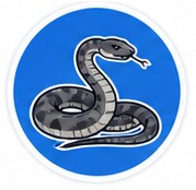 Banded water snake coiled in Florida vegetation